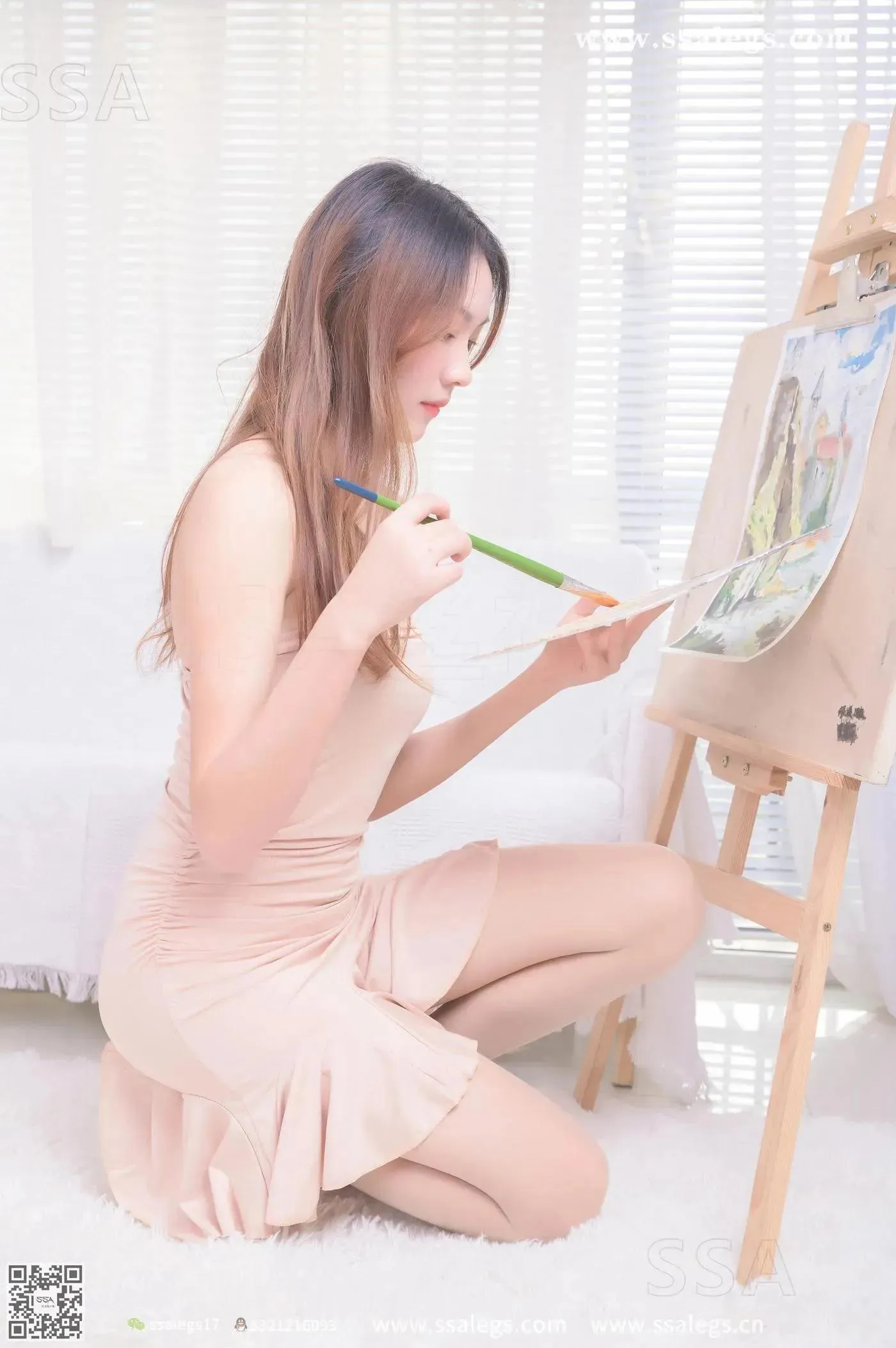 [SSA丝社]超清写真 NO.341 素素画师少女玩乐的一天(下) [67P]插图1